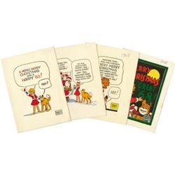 Harold Gray - Little Orphan Annie Christmas Cards, Grou Harold Gray - Little Orphan Annie Christmas 