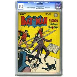 Batman #40 (DC, 1947) CGC VF+ 8.5 Off-white to white pa Batman #40 (DC, 1947) CGC VF+ 8.5 Off-white 