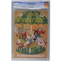 Comic Cavalcade #11 (DC, 1945) CGC VF- 7.5 Off-white to Comic Cavalcade #11 (DC, 1945) CGC VF- 7.5 O