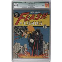 Flash Comics #21 (DC, 1941) CGC Qualified VG 4.0 Cream Flash Comics #21 (DC, 1941) CGC Qualified VG 