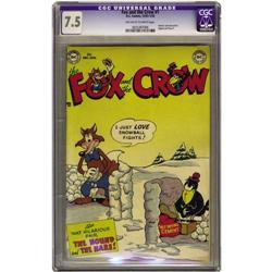 Fox and the Crow #1 (DC, 1951) CGC VF- 7.5 Off-white to Fox and the Crow #1 (DC, 1951) CGC VF- 7.5 O