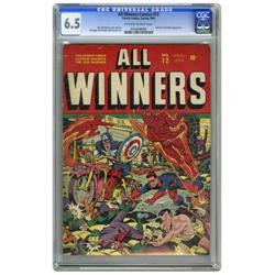 All Winners Comics #12 (Timely, 1944) CGC FN+ 6.5 Off-w All Winners Comics #12 (Timely, 1944) CGC FN