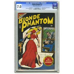 Blonde Phantom #12 (Timely, 1946) CGC FN/VF 7.0 Cream t Blonde Phantom #12 (Timely, 1946) CGC FN/VF 