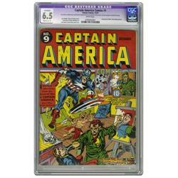 Captain America Comics #9 (Timely, 1941) CGC Apparent F Captain America Comics #9 (Timely, 1941) CGC