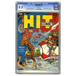 Hit Comics #1 (Quality, 1940) CGC FN+ 6.5 White pages. Hit Comics #1 (Quality, 1940) CGC FN+ 6.5 Whi