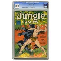 Jungle Comics #3 (Fiction House, 1940) CGC VF 8.0 Off-w Jungle Comics #3 (Fiction House, 1940) CGC V