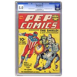 Pep Comics #1 (MLJ, 1940) CGC VG/FN 5.0 Off-white to wh Pep Comics #1 (MLJ, 1940) CGC VG/FN 5.0 Off-