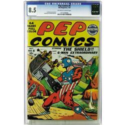 Pep Comics #6 (MLJ, 1940) CGC VF+ 8.5 Off-white to whit Pep Comics #6 (MLJ, 1940) CGC VF+ 8.5 Off-wh