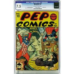 Pep Comics #12 (MLJ, 1941) CGC VF- 7.5 Off-white to whi Pep Comics #12 (MLJ, 1941) CGC VF- 7.5 Off-w