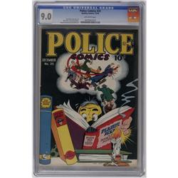 Police Comics #25 (Quality, 1943) CGC VF/NM 9.0 Off-whi Police Comics #25 (Quality, 1943) CGC VF/NM 