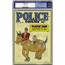 Police Comics #42 (Quality, 1945) CGC NM+ 9.6 Off-white Police Comics #42 (Quality, 1945) CGC NM+ 9.