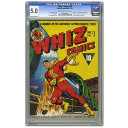 Whiz Comics #25 (Fawcett, 1941) CGC VG/FN 5.0 Off-white Whiz Comics #25 (Fawcett, 1941) CGC VG/FN 5.