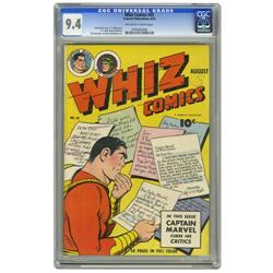 Whiz Comics #45 (Fawcett, 1943) CGC NM 9.4 Off-white to Whiz Comics #45 (Fawcett, 1943) CGC NM 9.4 O