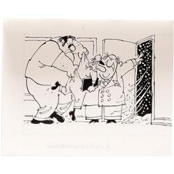 Paul Coker Jr. - Mad #277 Illustration Original Art, Gr Paul Coker Jr. - Mad #277 Illustration Origi