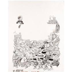 Jack Davis - Mad #241 Complete 5-page Story Art Jack Davis - Mad #241 Complete 5-page Story "Three C