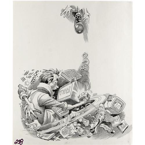 Jack Davis Mad 258 Page Original Art, Group of 2 (EC Jack Davis