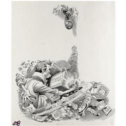 Jack Davis - Mad #258 Page Original Art, Group of 2 (EC Jack Davis - Mad #258 Page Original Art, Gro