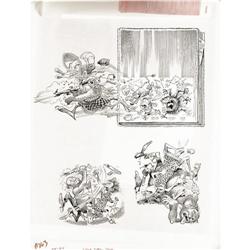 Jack Davis - Mad #263 Page Original Art, Group of 4 (EC Jack Davis - Mad #263 Page Original Art, Gro