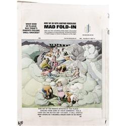 Al Jaffee - Mad #290 Fold-In Back Cover Original Art (E Al Jaffee - Mad #290 Fold-In Back Cover Orig