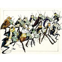 Walt Scott - Fantasia "Bug Orchestra" Original Art Walt Scott - Fantasia "Bug Orchestra" Illustratio