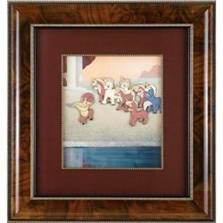 Fantasia Production Cel and Background "Fantasia" Production Cel and Background Original Art (Walt D