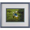 Image 1 : Donald Duck with Popgun Production Cel Donald Duck with Popgun Production Cel with Presentation Back
