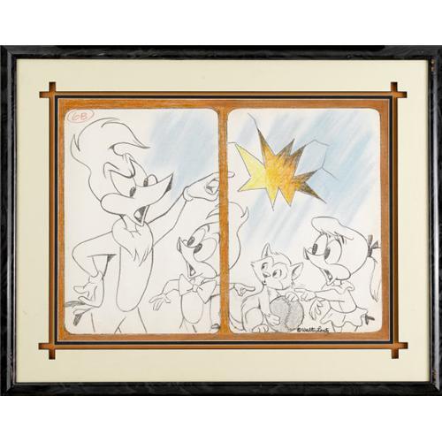 Woody Woodpecker, Knothead and Splinter Drawing Origina Walter Lantz ...