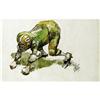 Image 1 : Jack Davis - Green Bay Packer Painting Original Art Jack Davis - Green Bay Packer Painting Original 