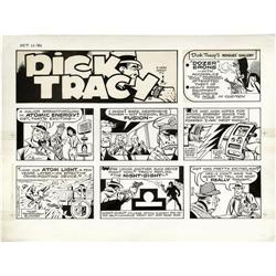 Rick Fletcher - Dick Tracy Sunday Comic Strip Original Rick Fletcher - Dick Tracy Sunday Comic Strip