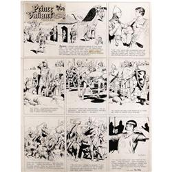 Hal Foster - Prince Valiant Sunday Comic Strip Original Hal Foster - Prince Valiant Sunday Comic Str