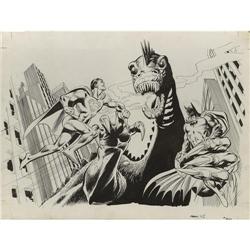 Dick Giordano - Superman and Batman Illustration Origin Dick Giordano - Superman and Batman Illustra