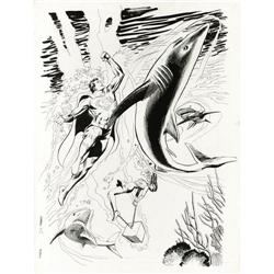 Dick Giordano - Superman Illustration Original Art (und Dick Giordano - Superman Illustration Origin