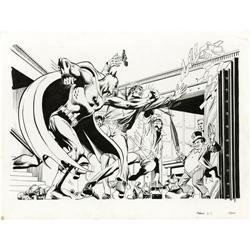 Dick Giordano - Batman Illustration Original Art Dick Giordano - Batman and Penguin Illustration Ori