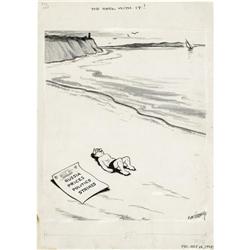 Rube Goldberg - Editorial Cartoon Original Art (undated Rube Goldberg - Editorial Cartoon Original A