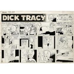 Chester Gould Dick Tracy Sunday Comic Strip Orig. Art Chester Gould - Dick Tracy Sunday Comic Strip 