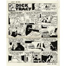 Chester Gould - Dick Tracy Sunday Comic Strip Orig. Art Chester Gould - Dick Tracy Sunday Comic Stri