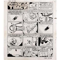 Chester Gould - Dick Tracy Sunday Comic Strip Orig. Art Chester Gould - Dick Tracy Sunday Comic Stri