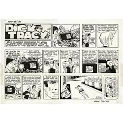 Chester Gould Dick Tracy Sunday Comic Strip Orig. Art Chester Gould - Dick Tracy Sunday Comic Strip 