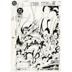 Tom Grummett, Ray Kryssing - Robin#4 Cover Original Art Tom Grummett and Ray Kryssing - Robin #4 Cov