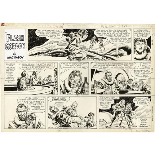 Mac Raboy Flash Gordon Sunday Comic Strip Original Art Mac Raboy ...