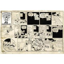 Al Taliaferro - Donald Duck Sunday Comic Strip Original Al Taliaferro - Donald Duck Sunday Comic Str
