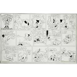 Al Taliaferro - Donald Duck Sunday Comic Strip Original Al Taliaferro - Donald Duck Sunday Comic Str
