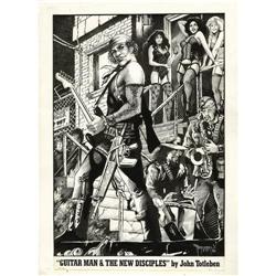 John Totleben - "Guitar Man" Original Art John Totleben - "Guitar Man and the New Disciples" Illustr