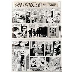 Wally Wood - Sally Forth Comic Strip #S89 Original Art Wally Wood - Sally Forth Comic Strip #S89 Ori