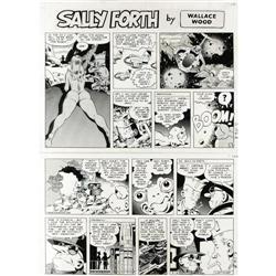 Wally Wood - Sally Forth Weekly Comic Strip Original Ar Wally Wood - Sally Forth Weekly Comic Strip 