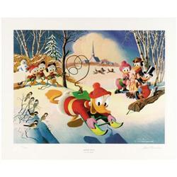 Carl Barks - Snow Fun, Regular Edition Lithograph, numb Carl Barks - Snow Fun, Regular Edition Litho