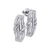 Image 1 : Diamond Rectangle Cluster Stud Earrings 1/12 Cttw 10kt White Gold