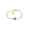 Image 1 : Genuine 0.60 ctw Amethyst Bracelet 14KT Yellow Gold - REF-41V6W