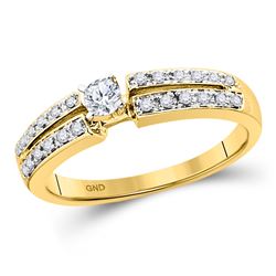 Diamond Solitaire Bridal Wedding Engagement Ring 1/4 Cttw 10kt Yellow Gold