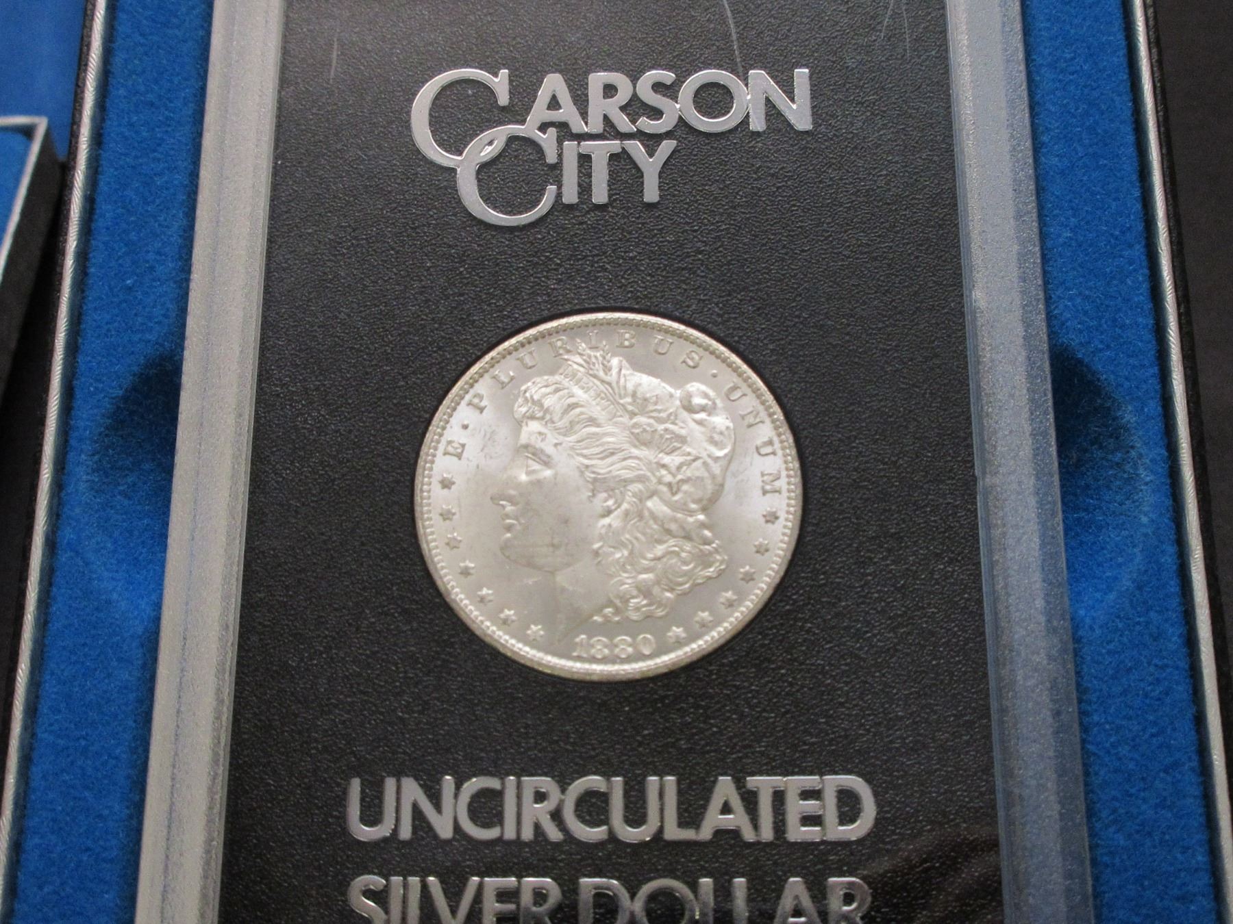 3 Uncirculated Carson City Silver Dollars 1884 1883 1880